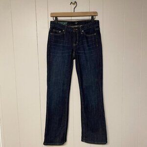 J. Crew Stretch Bootcut Jeans, 27s, Premium Indigo Wash.